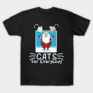 Cat Lover Christmas Mom Cat Dad Cats For Everyday Santa Xmas T-Shirt